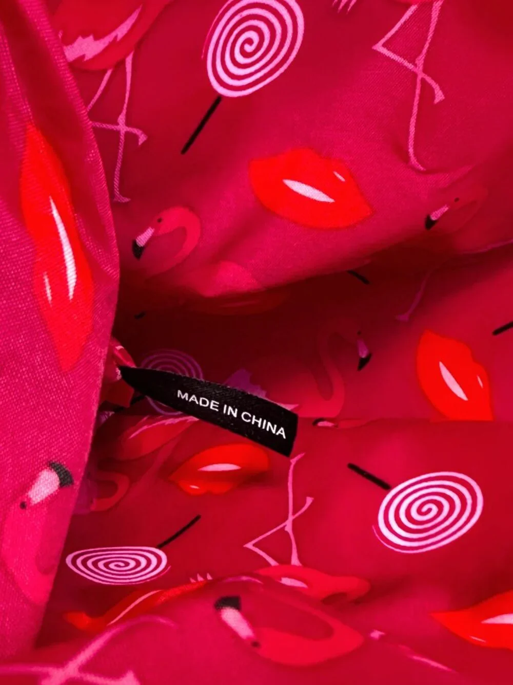 Lancôme Pink/Red Waterproof Flamingo Lined Tote‎ Bag Hot Barbie 16x15x3”